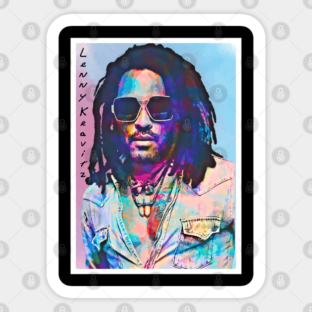 Poster Art Lenny Kravitz Sticker by Next And Stop